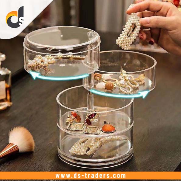 360 Rotatable 3 Layer Jewelry Organizer