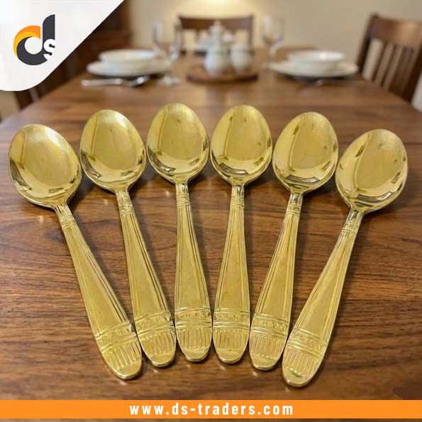 6PCs Stainless Steel Golden Spoon